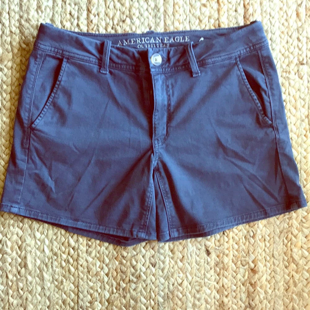 American Eagle Outfitters Khaki Midi Shorts